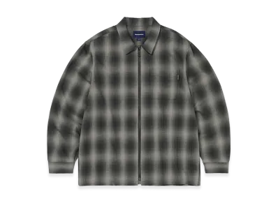 thisisneverthat Nep Check Zip Shirt "Black"