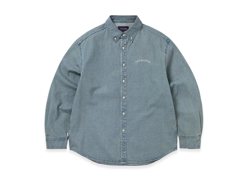 thisisneverthat Washed Denim Shirt "Washed Blue"