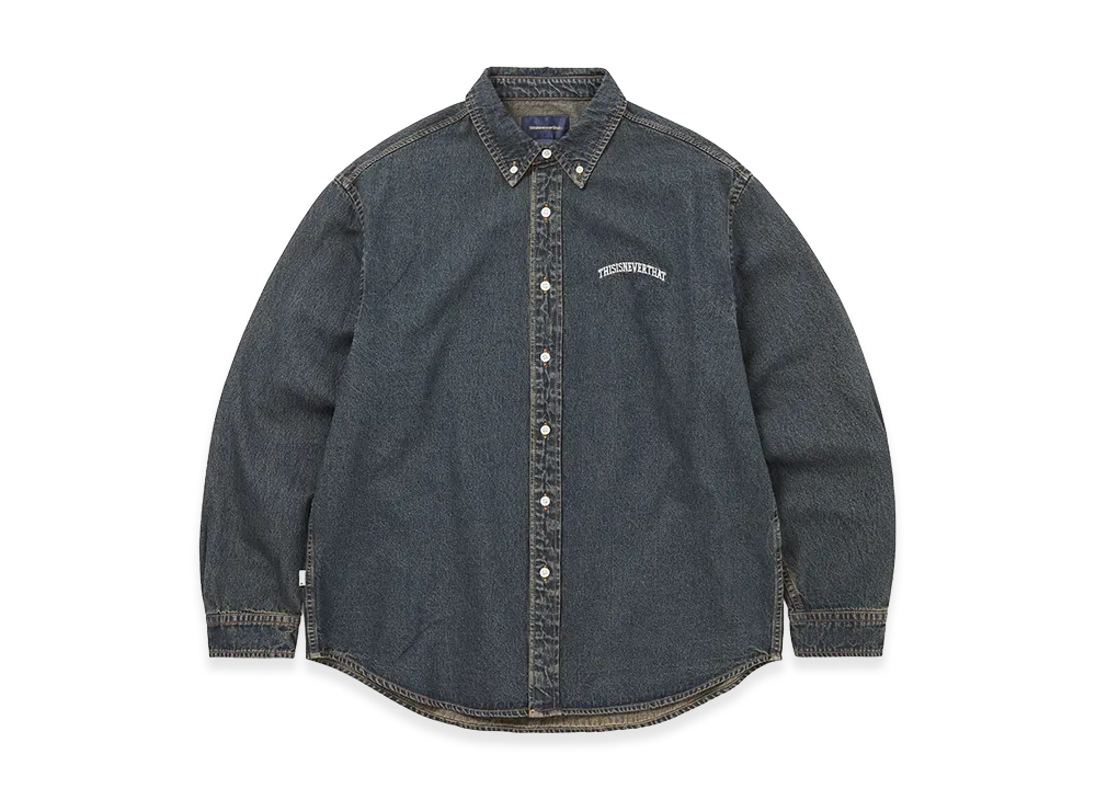 thisisneverthat Washed Denim Shirt "Dusty Mud"