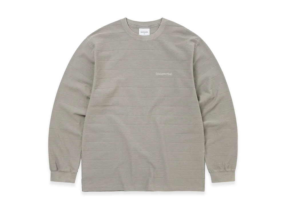 thisisneverthat Border Jacquard L/S Tee "Graphite"