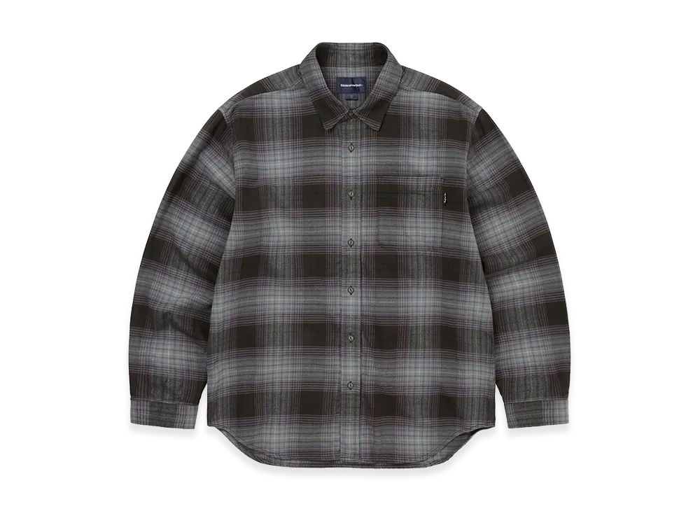 thisisneverthat Flannel Check Shirt "Off Black"