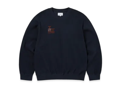 thisisneverthat Basic Note Crewneck "Navy"