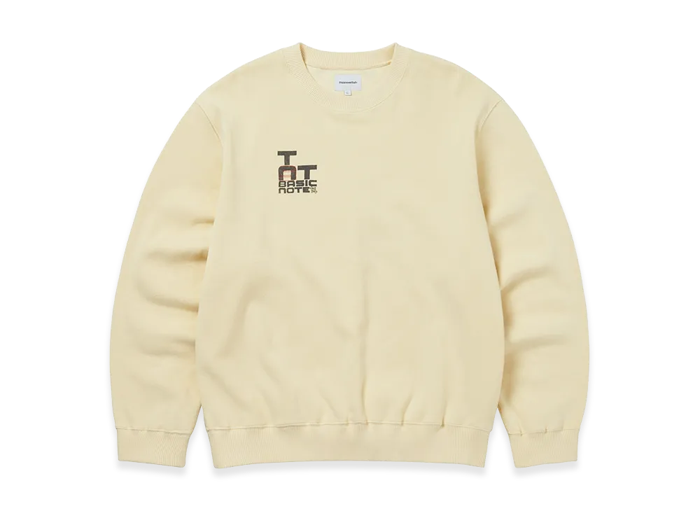 thisisneverthat Basic Note Crewneck "Pale Lemon"
