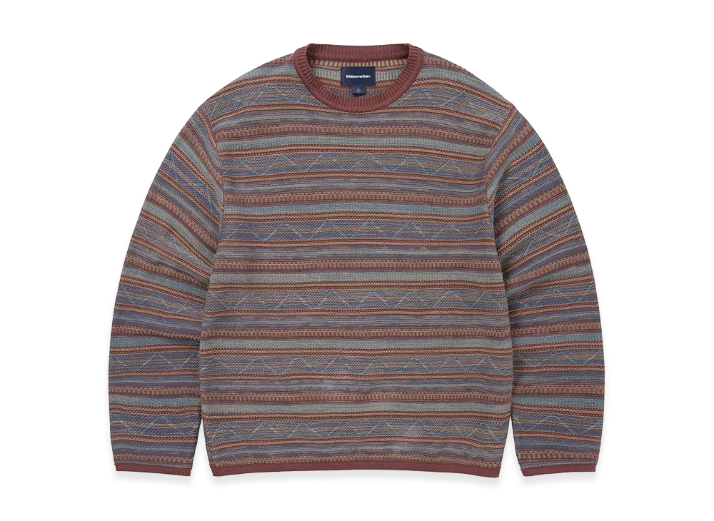 thisisneverthat Pattern Knit Crew "Magenta"