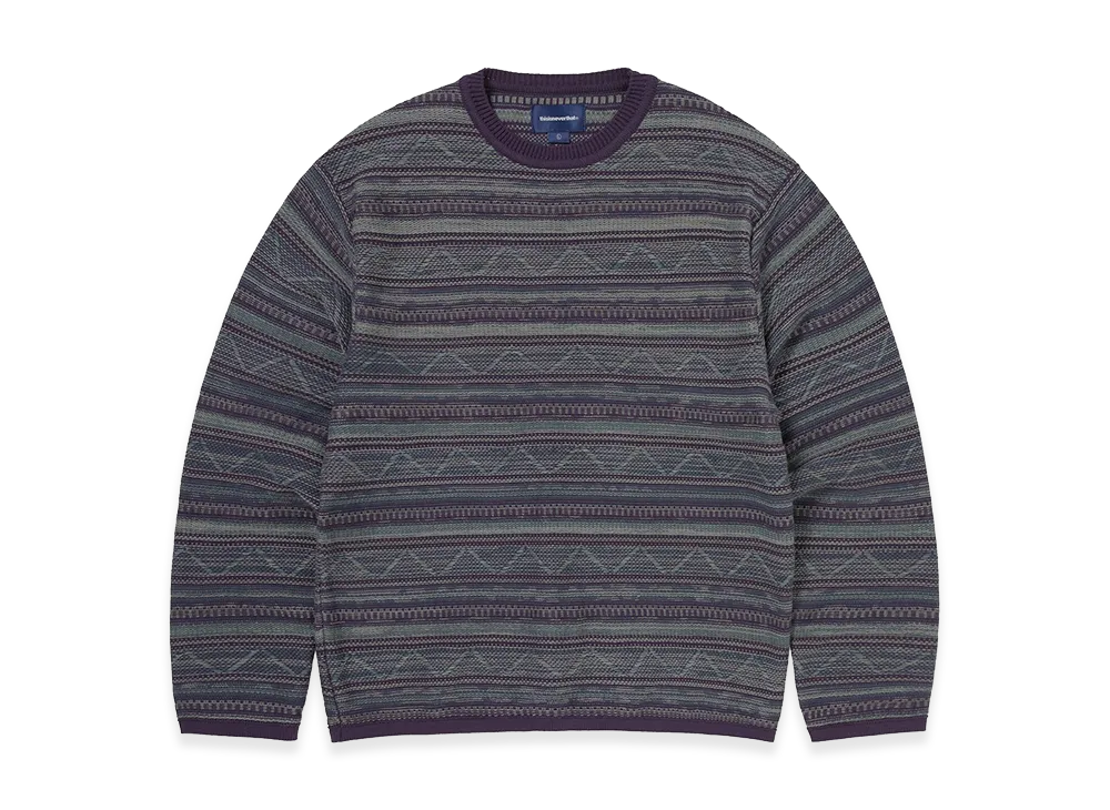 thisisneverthat Pattern Knit Crew "Dark Purple"