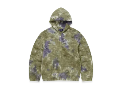 thisisneverthat Crochet Knit Zip Hoodie "Olive Green"