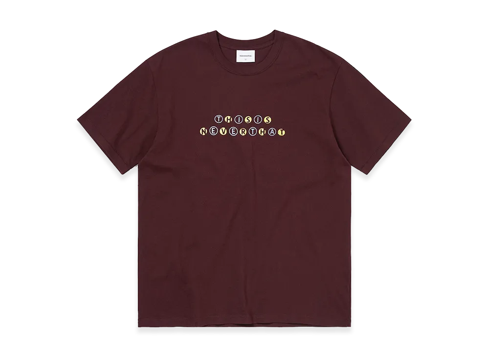 thisisneverthat Orb Type Tee "Burgundy"