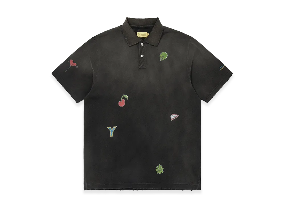 thisisneverthat x Daniel Johnston Faded Jersey S/S Polo "Black"