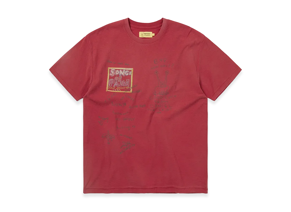 thisisneverthat x Daniel Johnston SONGS of PAIN Faded Tee "Red"