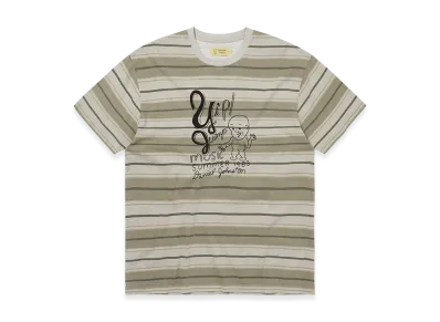 thisisneverthat x Daniel Johnston Yip Jump Striped Tee "Beige"