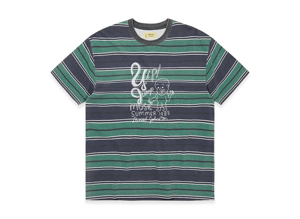 thisisneverthat x Daniel Johnston Yip Jump Striped Tee "Navy"