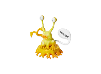 thisisneverthat x Daniel Johnston Jeremiah The Innocent Frog Vinyl Sculpture "Yellow"