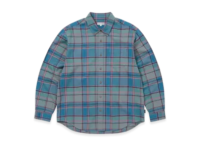 thisisneverthat Flannel Check Shirt "Teal Blue"