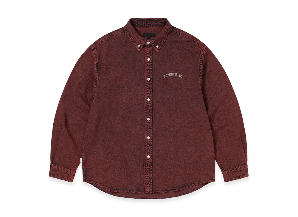 thisisneverthat Washed Denim Shirt "Red"