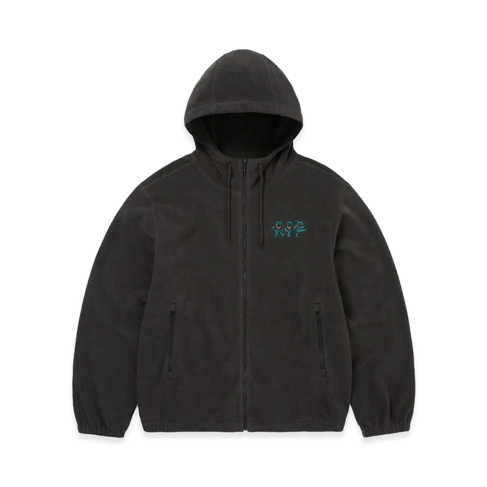thisisneverthat x Grateful Dead GD Polar Fleece Jacket "Dark Brown"