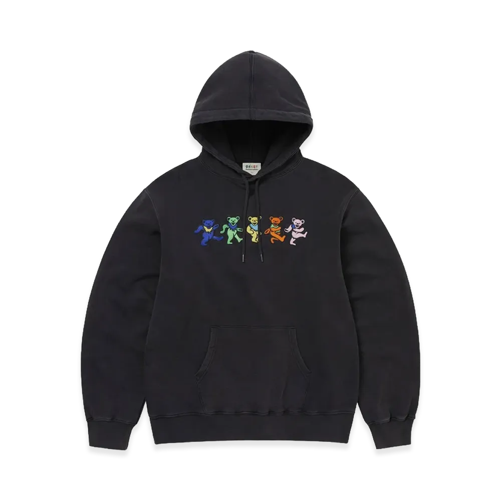 thisisneverthat x Grateful Dead GD Dancing Bears Hoodie "Off Black"