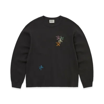 thisisneverthat x Grateful Dead GD Ol' Dancing Bears Waffle L/S Top "Off Black"