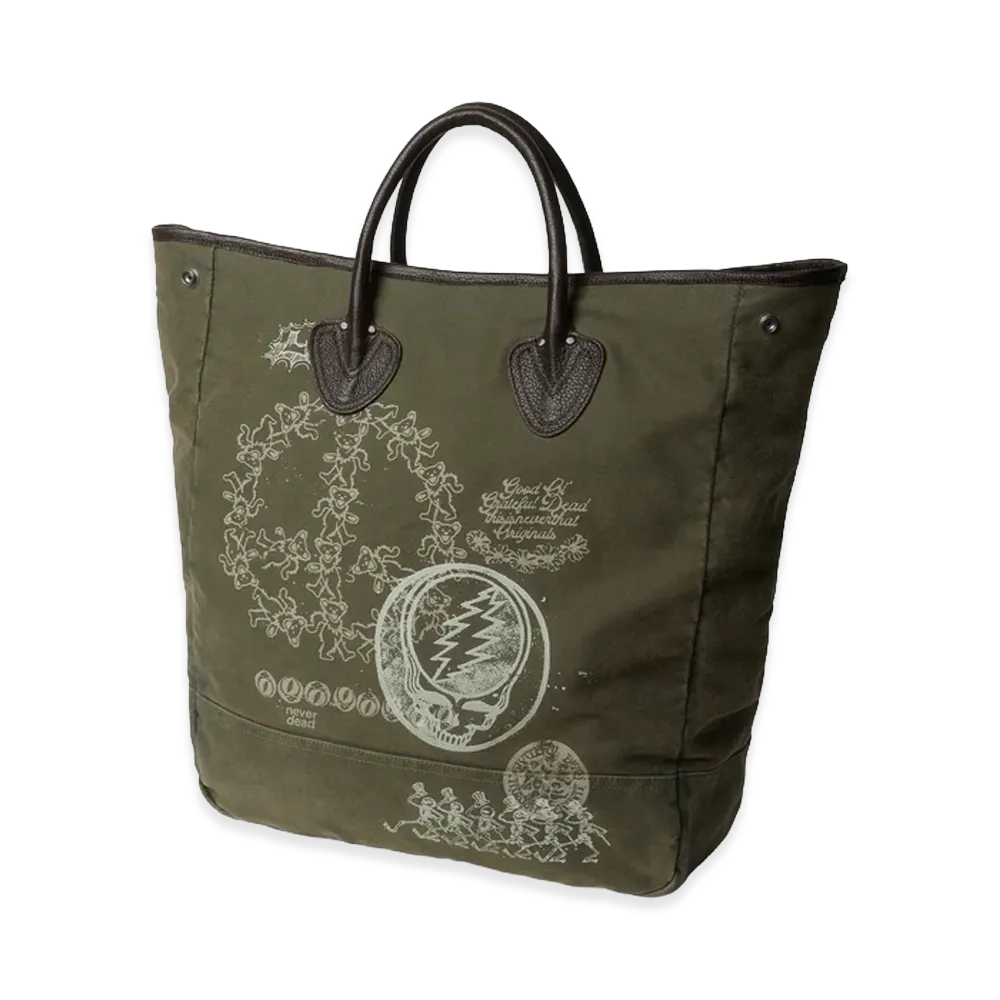 thisisneverthat x Grateful Dead GD Iconography Tote "Olive"
