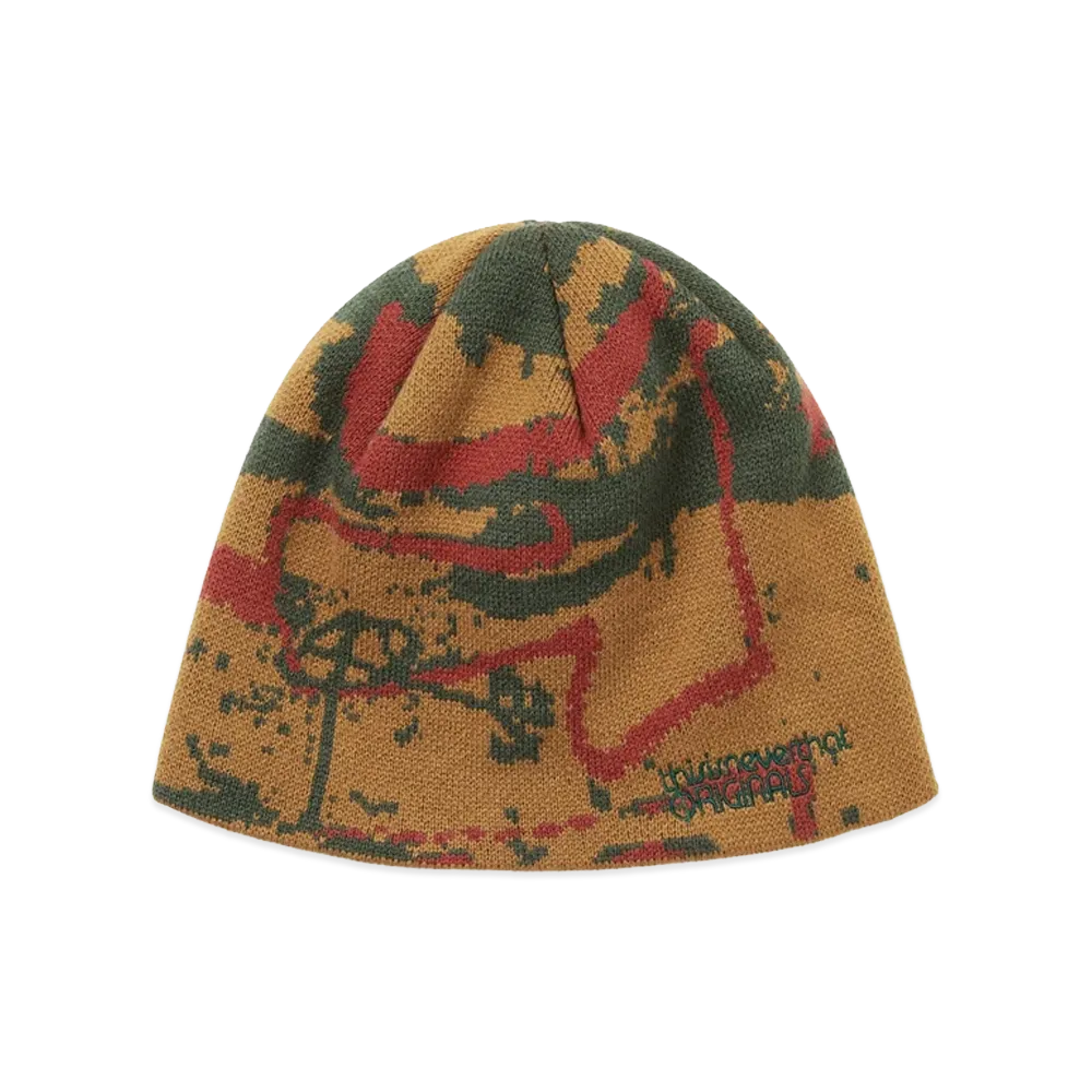 thisisneverthat Script Jacquard No Cuff Beanie "Camel"
