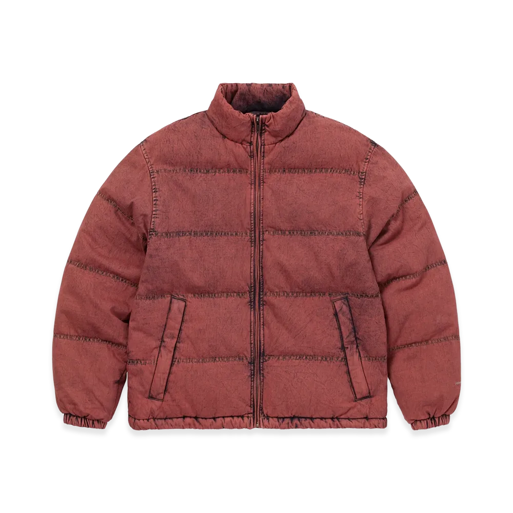 thisisneverthat Washed Denim Down Jacket "Red"