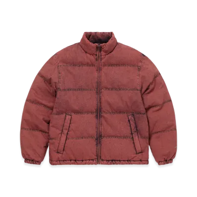 thisisneverthat Washed Denim Down Jacket "Red"