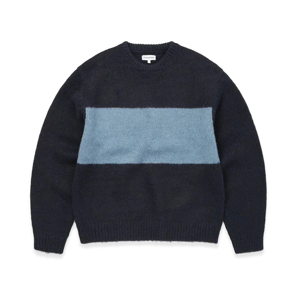 thisisneverthat Big Lined Knit Sweater "Navy"