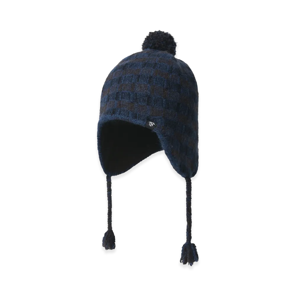thisisneverthat Multicolor Pom Earflap Beanie "Navy"