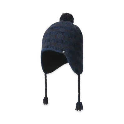thisisneverthat Multicolor Pom Earflap Beanie "Navy"