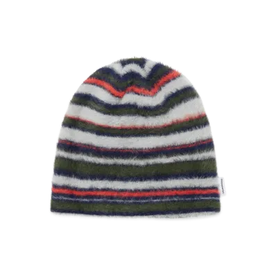 thisisneverthat Striped Shaggy No Cuff Beanie "Olive"