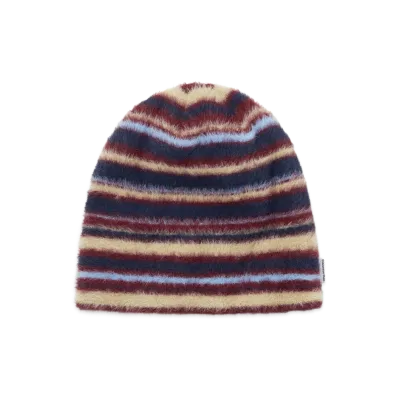thisisneverthat Striped Shaggy No Cuff Beanie "Navy"