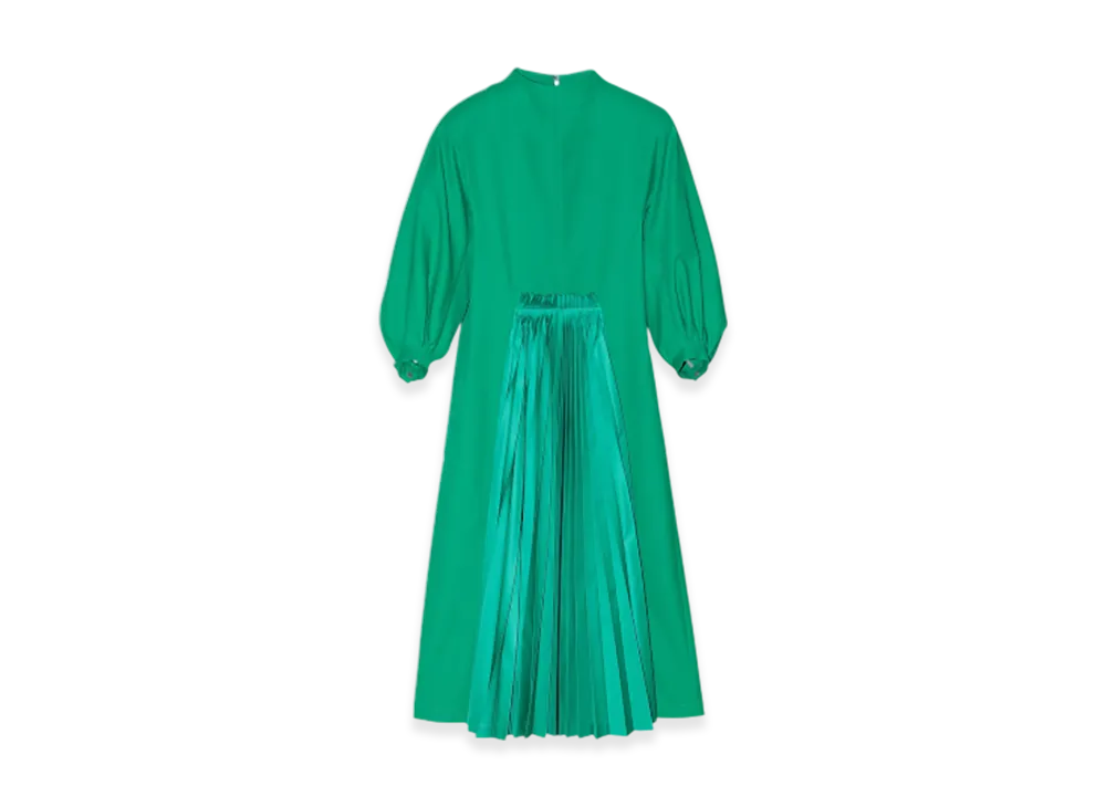 TOGA PULLA Taffeta Pleats Dress "Green"