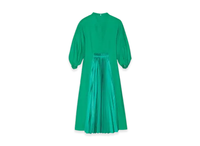 TOGA PULLA Taffeta Pleats Dress "Green"