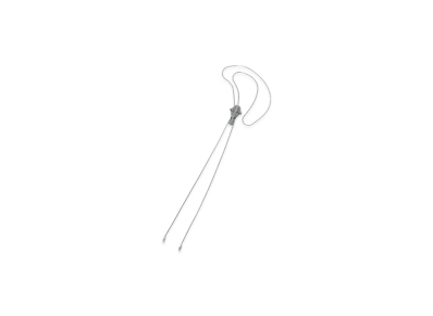 TOGA TOO Metal Chain Loop Tie "Silver"