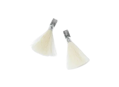 TOGA ARCHIVES Fringe Pierced Earrings "White"