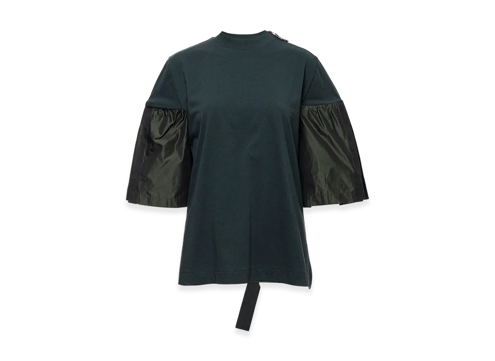TOGA x PHENIX Type P-003 Asymmetric Drape Tie Blouse Tee "Khaki"
