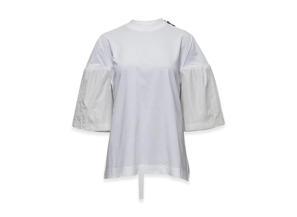TOGA x PHENIX Type P-003 Asymmetric Drape Tie Blouse Tee "White"