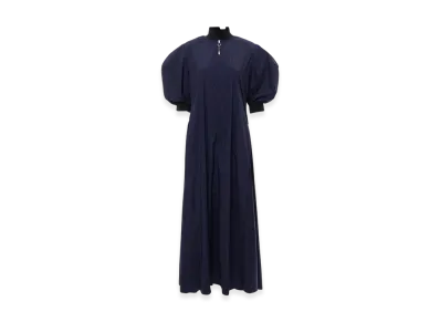 TOGA x PHENIX Type P-002 Pleated Hybrid Kimono Dress "Navy"