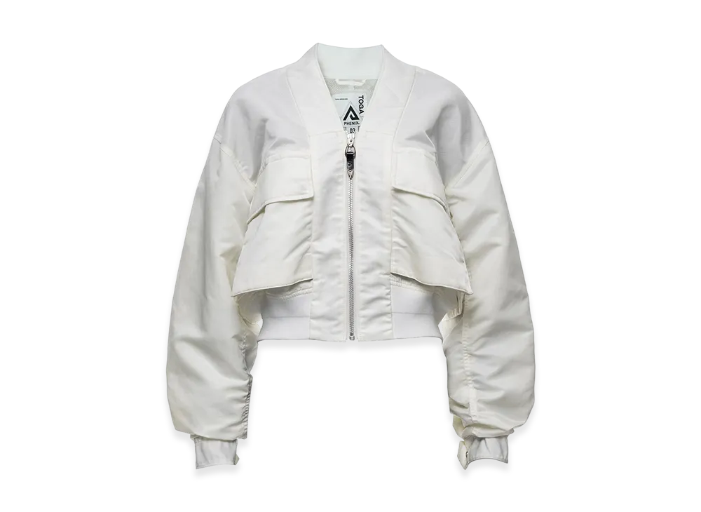 TOGA x PHENIX Type P-011 Convertible Utility Tech Shirt Jacket "White"