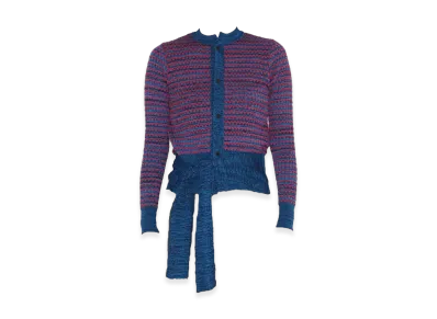 TOGA PULLA Women's Wide Rib Knit Cardigan "Navy"