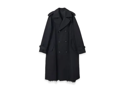 TOGA VIRILIS Trench Coat with Fur "Black"