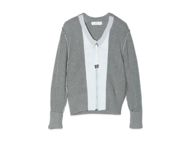 TOGA VIRILIS Wool Knit Zip Cardigan "Gray" TP242-X0207