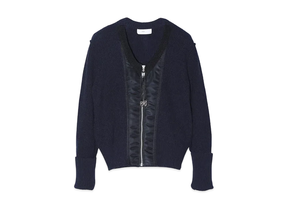 TOGA VIRILIS Wool Knit Zip Cardigan "Navy" TP242-X0207