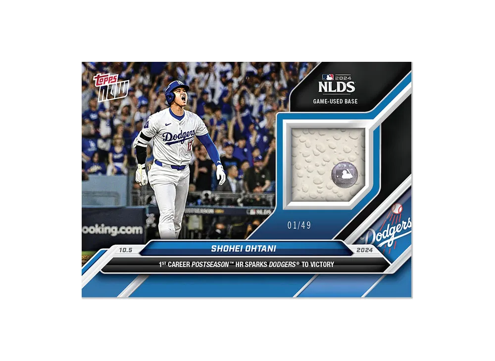 大谷翔平 Topps Now Shohei Ohtani BASE RELIC Game-used Base Relic # to 125 or Lower - Shohei Ohtani
