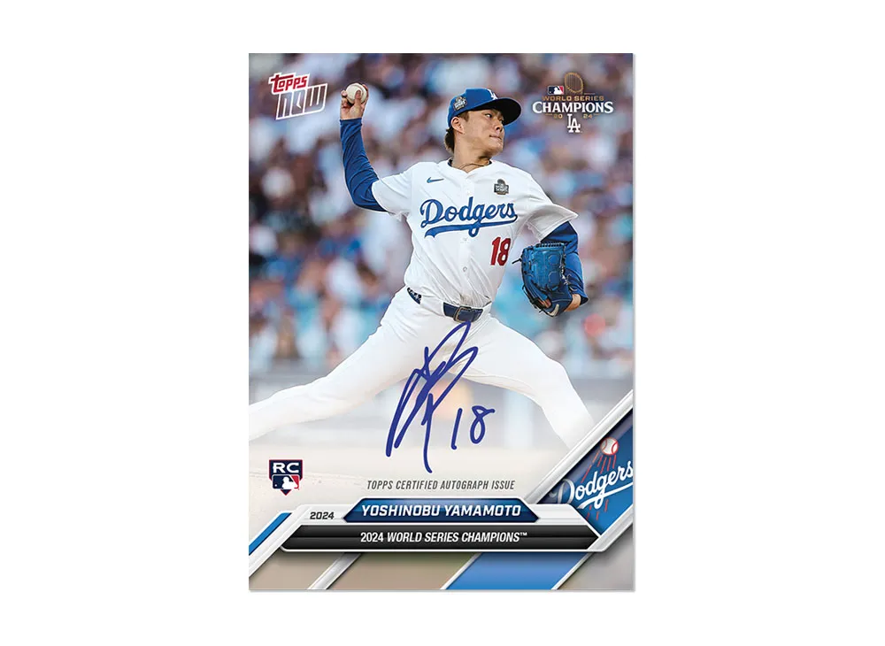 山本由伸 (2024 MLB トップスナウカード ロサンゼルスドジャース 2024 ワールドシリーズチャンピオンズ)