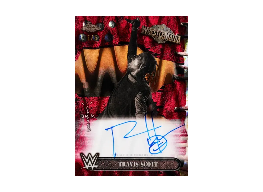 トラヴィススコット (トップスクローム WWE カクタスジャック X レッスルマニア) 直筆サイン入り
