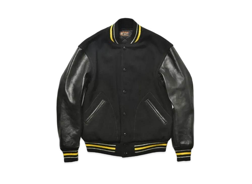 THE REAL McCOY'S Wool Varsity Jacket "Black"
