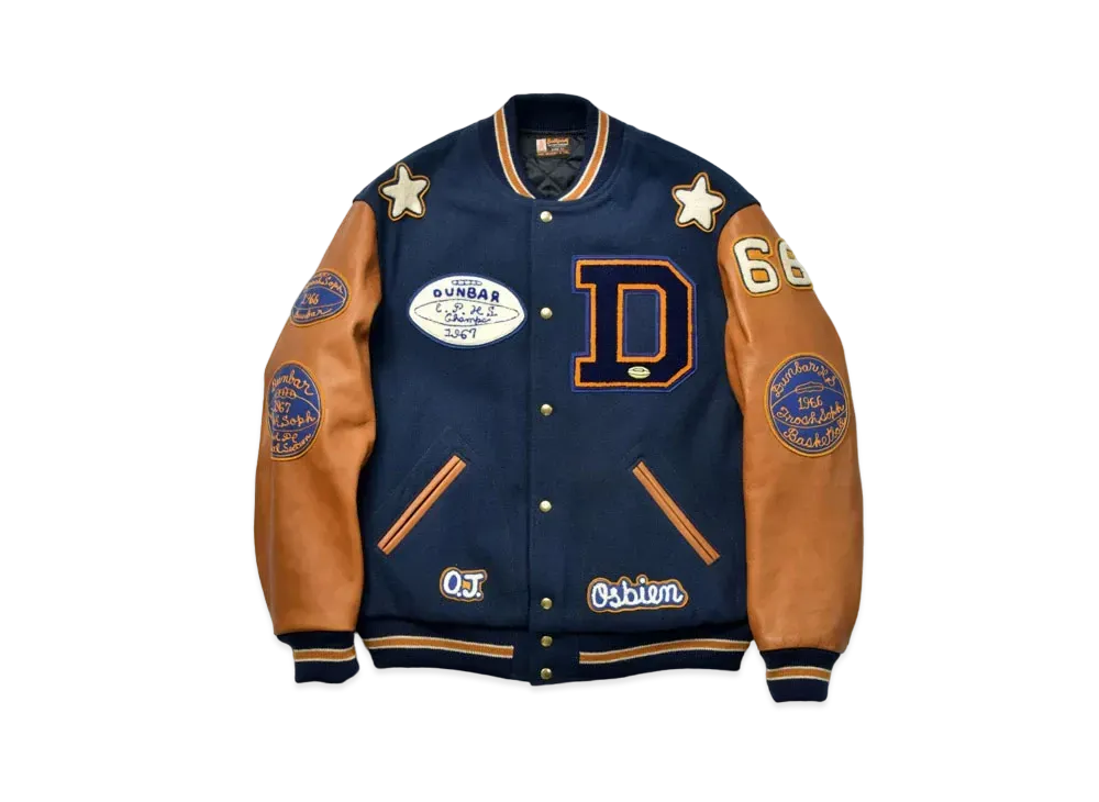 THE REAL McCOY'S Wool Varsity Jacket Dunbar "Navy"
