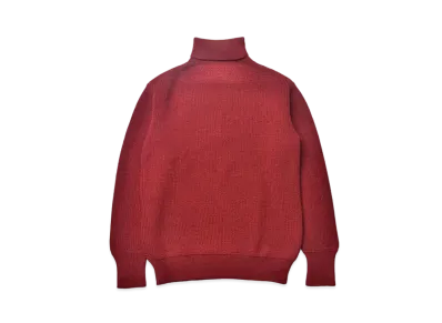 THE REAL McCOY'S Fisherman'S Turtle Neck Sweater "Maroon"