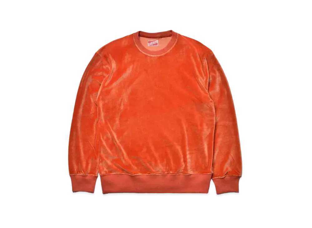 ザ リアル マッコイズ コットン レイヨン パイル スウェットシャツ "オレンジ"