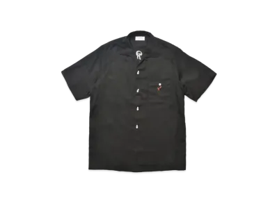 THE REAL McCOY'S Rayon Bowling Shirt / Jolly Roger "Black"